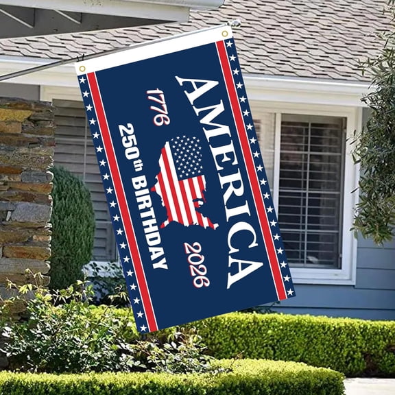 LQPWZU 250th Anniversary American USA Flags 3x5 ft Outdoor- Vivid Colors 1776-2026 250 Years Birthday Patriotic Flags Banners- Heavy Duty Polyester with 2 Brass Grommets