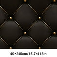 thumbnail image 1 of LQPWZU Black and Gold 3D Diamond Soft Case Faux Leather Wall Mural Wallpaper for Bedroom Living Room Tv Background 15.7" Wx118 L (Not Peel and Stick), 1 of 2