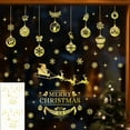 thumbnail image 1 of LQPWZU Christmas Decorations - 2 Sheet Christmas Window Clings for Glass Windows Walls Christmas Party Decorations Gold Xmas Snowflake Santa Deer Window Decals Stickers Shop Display Home Room Decor, 1 of 6