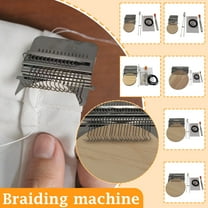 LQPWZU PatchMaker 2.0 Kit, Loom Knitting Kit for Beginners, Mini Portable Patch Darning Loom Kit, Patchwork Weaving Tool Set for Quickly Sewing Repair, Sewing Craft Supplies (10 Hooks)