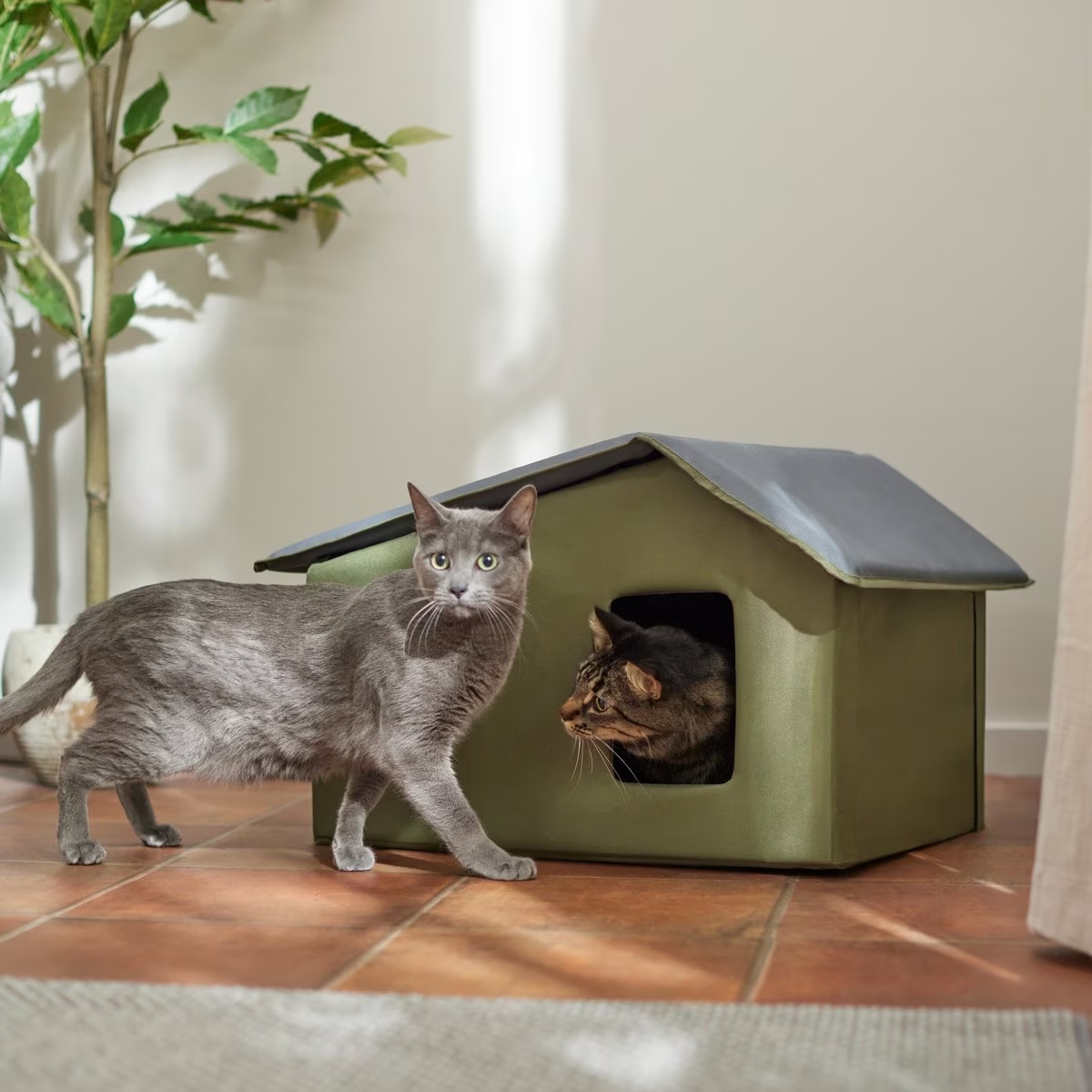 LQQ Extra Wide Indoor Heated Cat House