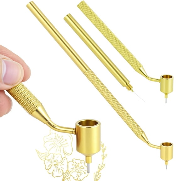 LQQBOX 0.5 mm Touch up Paint Brushes Repair Pen Gold Writer Paint Applicator Pen Detailing Fluid Writer Pen Micro Applicators for Auto Repair Chip Automotive Scratch, 2 Pcs