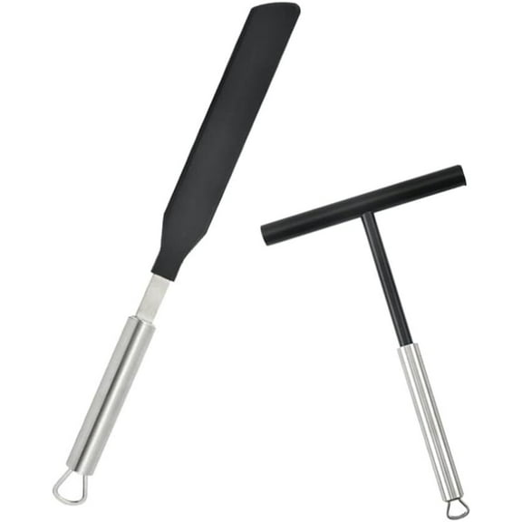 LQQBOX 1 Set Stainless Steel Crepe Tool Cake Frosting Spatula Pancake Spatula for Cooking Baking