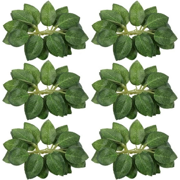 LQQBOX 100 Pcs Bulk Rose Leaves Artificial Greenery Fake Rose Flower Leaves for DIY Wedding Bouquets Centerpieces Party Decorations Rose Vine Wreath Garlands Supplies