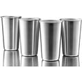 thumbnail image 1 of LQQBOX 12 Ounce Stainless Steel Cups - Stackable Pint Cup Tumblers For Travel – Metal Cups For Drinking Outdoors - 12 Oz Reusable Steel Cups - 4 Pcs, 1 of 7