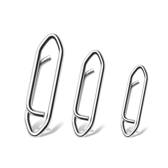 LQQBOX 150Pcs High Strength Fishing Snap Saltwater Stainless Connector Snaps Swivels Tackle Steel Power Fishing Clip Lure Quick Change