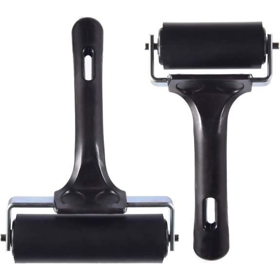 LQQBOX 2 PCS Brayer Roller 3.94 and 2.36 Inch for Printmaking