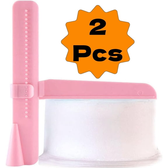 LQQBOX 2 Pcs Frosting Spatula,Cake Scraper Smoother,Cake Smoother for Icing,Leveler and Smoother,Adjustable Kitchen Spatula for Mousse, Cheese,Cream Cake, 23.4x20.5cm/9.21x8.07in