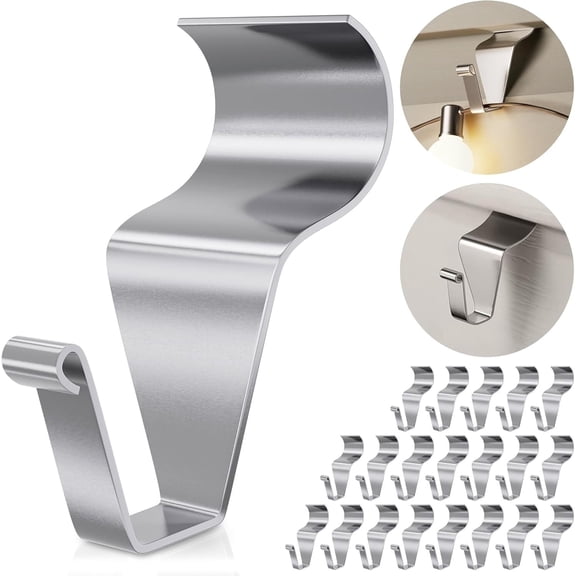 LQQBOX 20 Pcs Vinyl Siding Hooks, No Hole Siding Hanging Hangers, Heavy-Duty Stainless Steel Vinyl Siding Hanger, Reusable Siding Clips for Hanging Holiday Decorations, Plaques, String Light