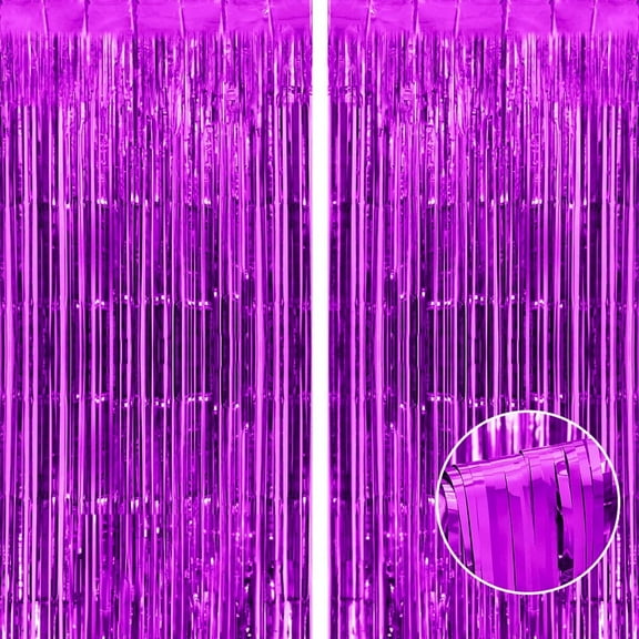 LQQBOX 3 Pack 3.28 x 6.56 FT Foil Fringe Backdrop Curtain, Streamer Backdrop Curtains, Streamers Birthday Party Decorations, Tinsel Curtain for Parties, Photo Booth Backdrops, Rose