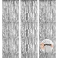 thumbnail image 1 of LQQBOX 3 Pack Foil Curtain Backdrop Silver Metallic Tinsel Foil Fringe Curtains Photo Booth Props for Birthday Wedding Engagement Baby Shower Christmas Holiday Celebration Party Decorations, 1 of 7