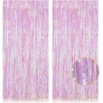 thumbnail image 1 of LQQBOX 3 Pack Transparent Rainbow Fringe Curtains, 3.28 x 6.56 FT Photo Booth Streamer Tinsel Curtains Background for Bachelorette Birthday Wedding Graduation Holiday Decor, 1 of 7