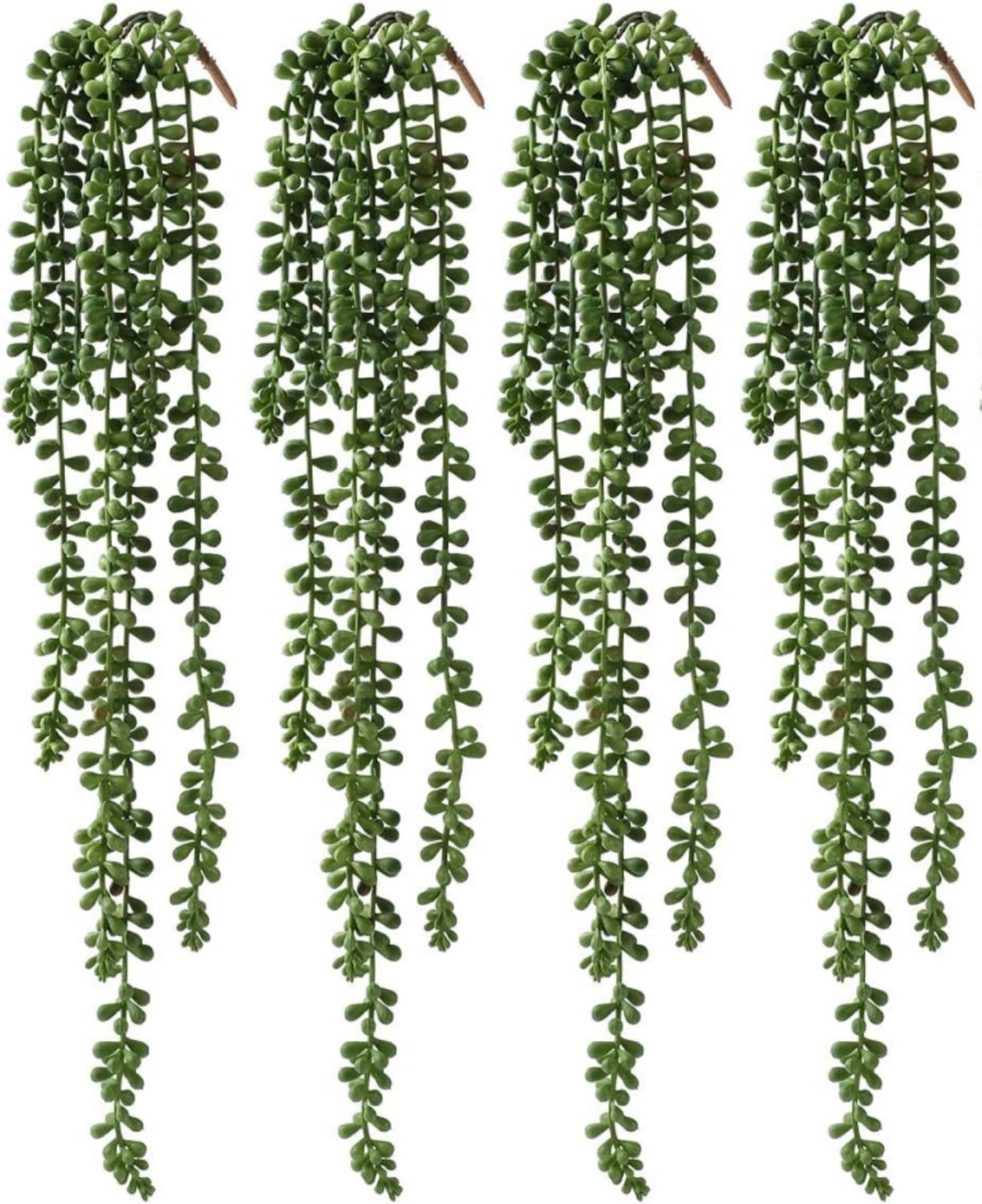 String Greenery LQQBOX 4 Pcs Artificial Succulents Hanging Plants, Fake String of ...