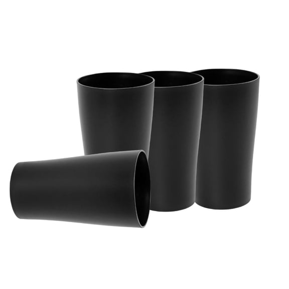 LQQBOX 4-Pcs Bathroom Tumbler - Plastic, Reusable Drinkware for Toothbrush, Mouthwash, Brushing