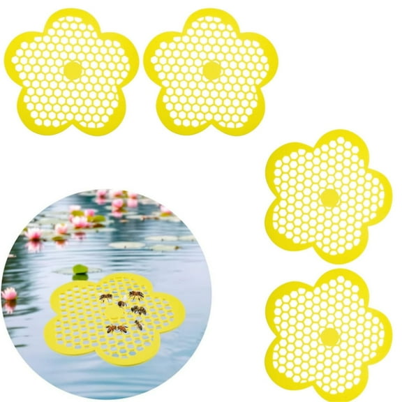 LQQBOX 4 Pcs Floating Bee Feeder 7.87in Flower Watering Station, Butterfly Waterer for Outdoor Garden Bee Feeding Dcor Thirsty Pollinators Flower Shape