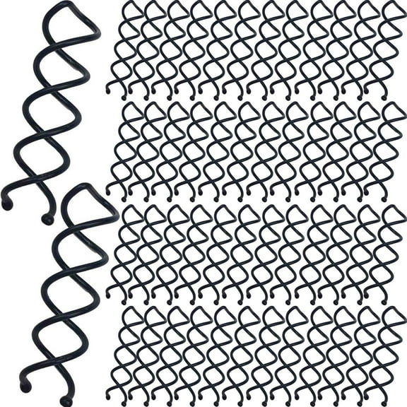 LQQBOX 50 Pcs Bobby Pins for Women, Spiral Hair Ties Non-Scratch Round Tip French Hair Pins Secure Hold for Buns & DIY Hairstyles Hair Accessories for Women (Black)