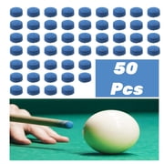 LQQBOX 50 Pcs Pool Cue Tips 13mm Billiard Cue Stick Replacement Tips for Pool Cues Blue Cue Tips