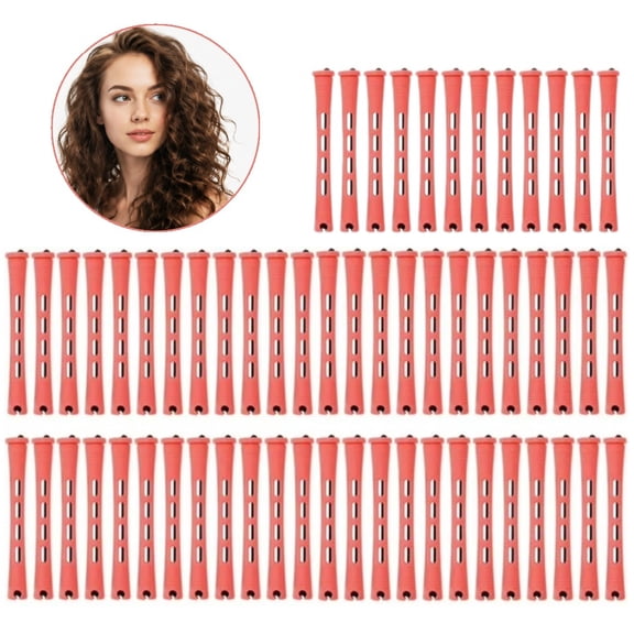 LQQBOX 60 Pcs Perm Rods for Long Hair Plastic Curl Rods Cold Wave Rods Hair Curling Roller for Hair Styling Hairdressing Tools