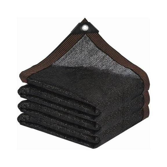 LQQBOX 90% 6.5'x10' Black Sunblock Shade Cloth Taped Edge Grommets Garden Flower Plant, Greenhouse, Barn Kennel