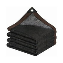 LQQBOX 90% 6.5'x10' Black Sunblock Shade Cloth Taped Edge Grommets Garden Flower Plant, Greenhouse, Barn Kennel