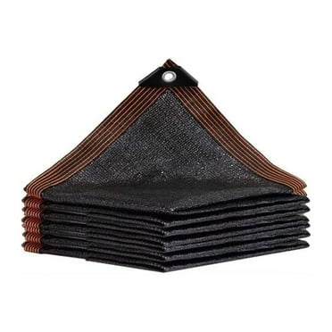 LQQBOX 90% Black Shade Cloth Taped Edge with Grommets UV Sunblock Net for Garden Flower Plant, 10 X 20 FT