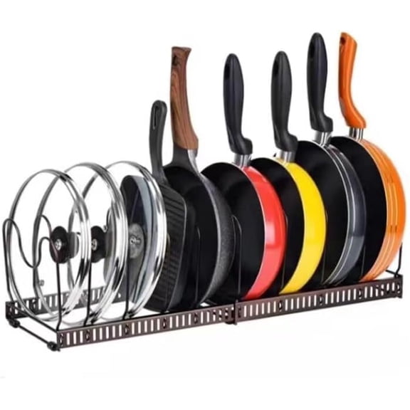 LQQBOX Adjustable Retractable Shelving Kitchen Shelving Multi-layer Cookware Cutting Board Cutting Board Pot Lid Holder Pot Holder