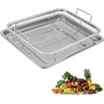thumbnail image 1 of LQQBOX Air Fryer Basket for Oven, 19.09'' x 12.8'' Extra Large Air Fryer Basket and Pan, Stainless Steel Oven Air Fryer Basket and Tray, 1 of 7