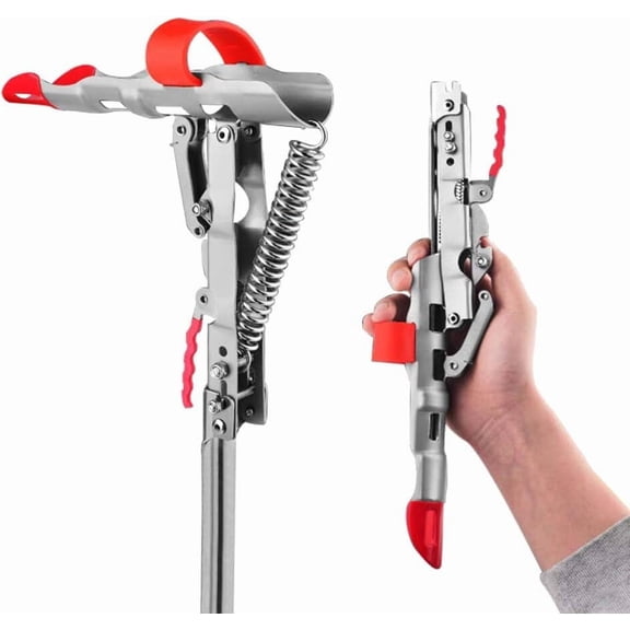 LQQBOX Automatic Spring Fishing Rod Holder 1 Pack Stainless Steel Fishing Pole Stand with Single Spring Loaded Tip-up Action for Ground Support Brackets