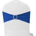 thumbnail image 1 of LQQBOX Blue Spandex Chair Sashes, 50pcs Premium Stretch Chair Bows with Buckle Slider, Universal Elastic Chair Bands for Wedding Party Banquet Decoration, 1 of 7