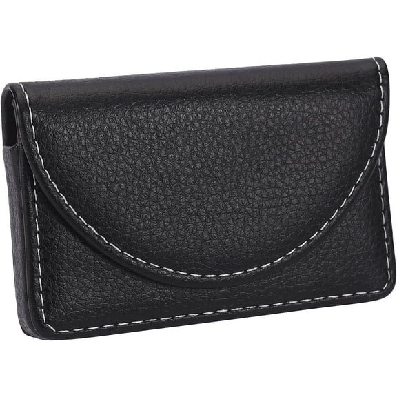 LQQBOX Business Card Holder, Minimalist Business Card Case, PU Leather Business Card Holder Case for Women/Men, Slim Business Card Holders With Magnetic Shut, Quick Access Cards
