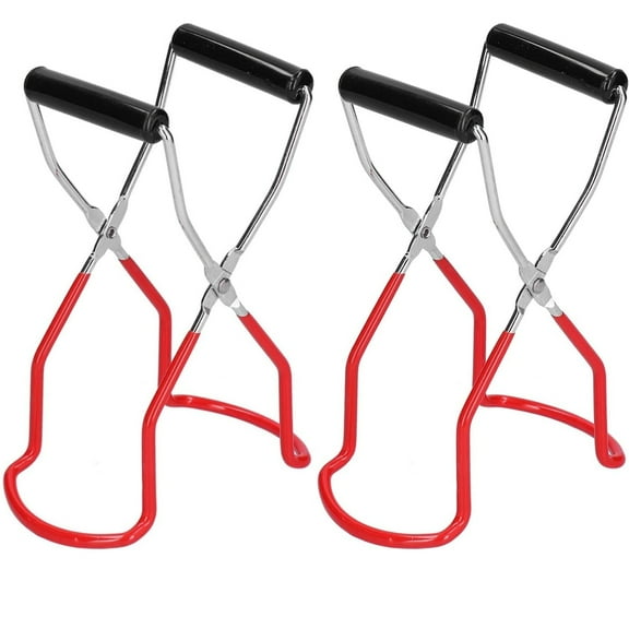 LQQBOX Canning Jar Lifter, Canning Tongs Jar Lifter, Canning Tools, Canning Supplies for Home Kitchen, Stainless Steel, Red