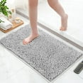 thumbnail image 1 of LQQBOX Chenille Toilet Bathroom Rugs, Soft Absorbent Non-Slip Contoured Rugs, Machine Washable Contour Bath Mats for Bathroom Toilet (23.62"x15.75", Light Gray), 1 of 7