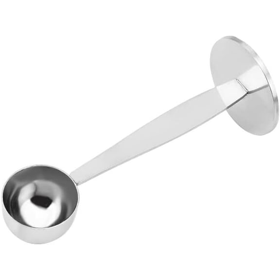 LQQBOX Coffee Scoop Portable Stainless Steel Stand 2 In 1 Coffee Powder Measuring Scoops Tamper Spoon Tools