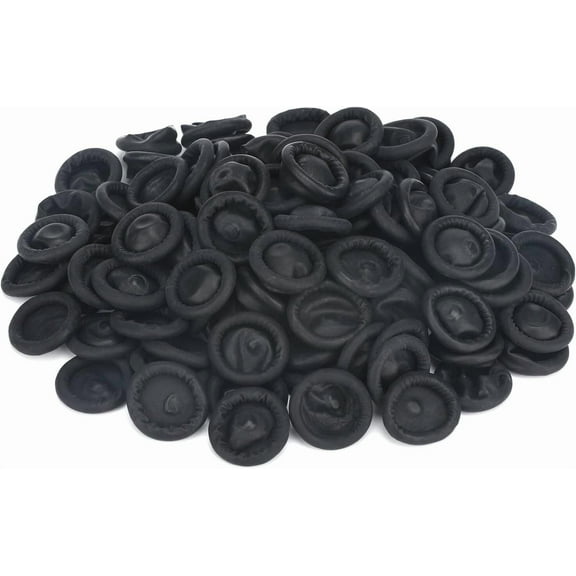 LQQBOX Disposable Finger Cots, Black Latex Rubber Finger Gloves, Soft Thumb Covers Protective for Beauty Salon (Approx 200pcs)