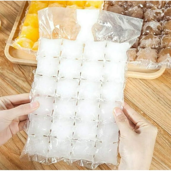 LQQBOX Disposable Ice Cube Trays for Freezer ice cube mold ice maker bags BPA-Free 100 PCS