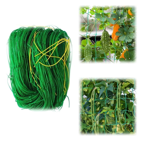 LQQBOX Garden Trellis Netting - Heavy-Duty Plant Support, 6.56 Feet x 16.4 Feet, Flexible String Net for Climbing Plants