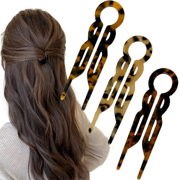 LQQBOX Hair Pin, Elegant Hair Clips for Fine, Thick & Long Hair, Hair Pins for Styling, Hair Clips for Women, Ideal for Buns & French Twist - 3 Pcs