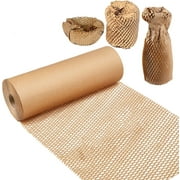 LQQBOX Honeycomb Packaging Paper, 19.69 IN x 16.4 FT Packing Paper Recyclable Moving Supplies Bubble Cushion Wrapping Paper Packing for Dishes Shipping Protective Roll for Protecting Fragile Items
