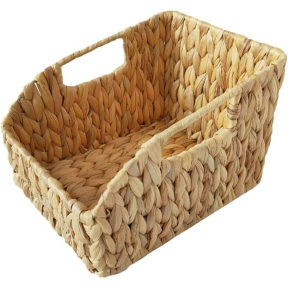 LQQBOX Magazine small cabinet magazine storage holder multipurpose wicker table basket bread basket decorative storage basket bread container basket home field Toy finishing basket