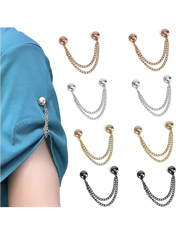 Multi-Function Magnetic Clothing Clips, Magnetic Shirt Clips for Women Clothing, T-Shirt Shortening Magnetic Closure for Cinch T-Shirt Hems, Collar, Pants Hems (8 Pcs)