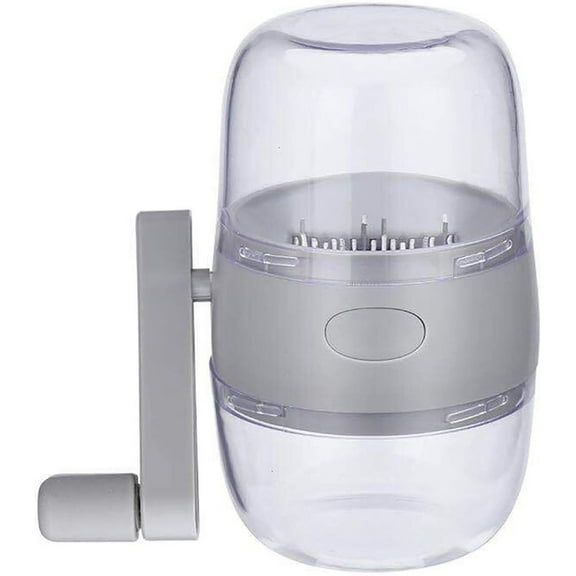 LQQBOX Nut Chopper, Portable Manual Nut Grinder with Hand Crank For All Nuts, Hand Held Food Shredder Cutter Mincer Blender Meat Grinder Kitchen Tool for Making Toppings(Grey)