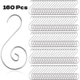 thumbnail image 1 of LQQBOX Ornament Hooks, Christmas Ornament Hangers, Christmas Tree Hanger Baubles Ball Metal Hooks Xmas Decoration S Hooks, 160 PCS, 1 of 7