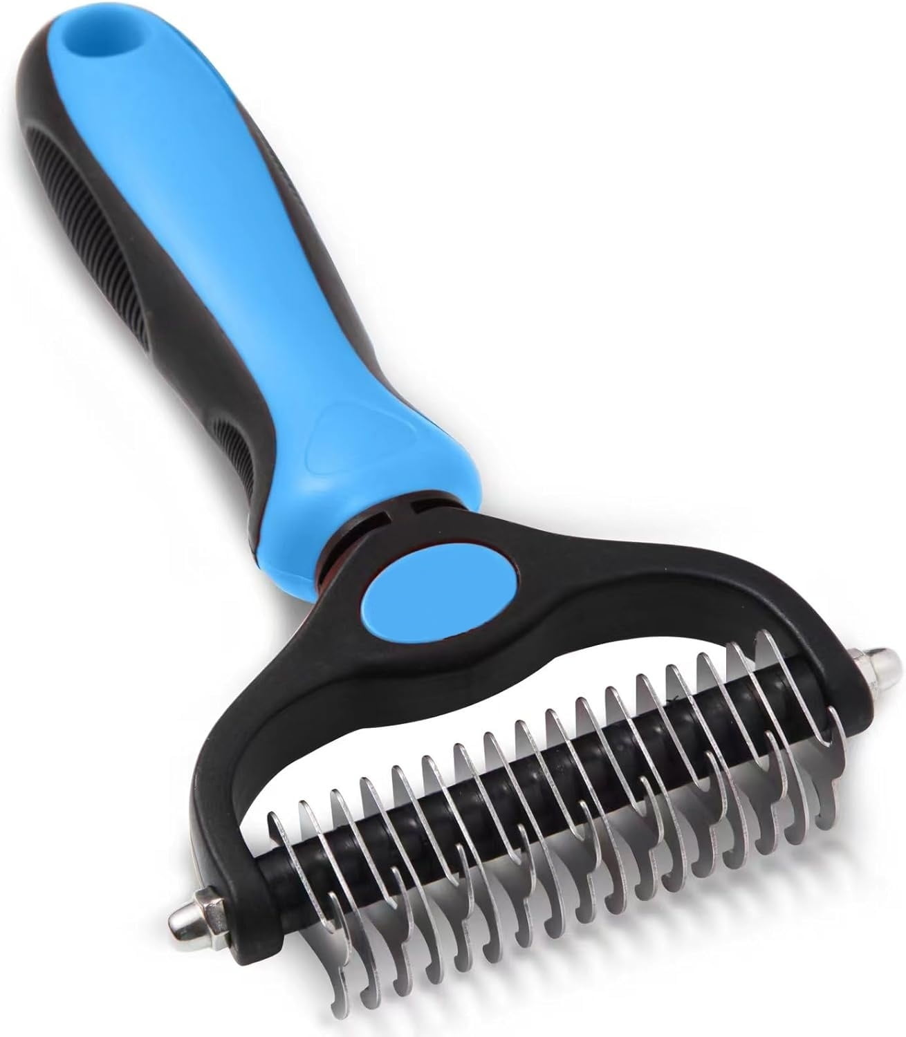 LQQBOX Pet Grooming Tool 2 Sided Undercoat Rake for Dogs &CatsSafe and Effective Dematting