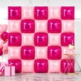 thumbnail image 1 of LQQBOX Pink Square Foil Balloon Wall, 25 PCS Double Sided Pink Square Balloon Backdrop for Girls Women Bachelorette Anniversary Birthday Party Decoration, 1 of 7