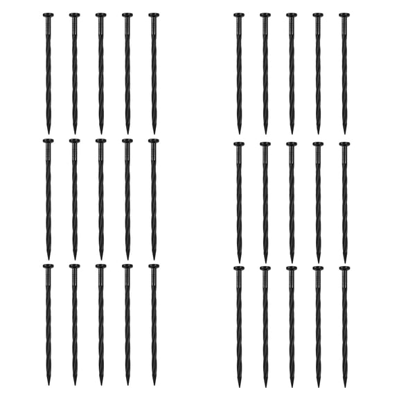 LQQBOX Plastic Landscape Anchoring Spikes 30 Pcs 7.87 Inch Plastic Spiral Landscape Spikes for Yard, Garden Lawn, Weed Barriers, Artificial Turf, Tent