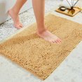 thumbnail image 1 of LQQBOX Plush Shaggy Chenille Bath Mat Extra Soft, Super Absorbent, Non-Slip Bathroom Rug Fluffy Microfiber, Area Rug Sets for Bathroom Floor, Kitchen, Living Room, 23.62" x 15.75", Camel, 1 of 7
