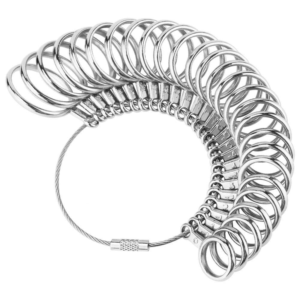 LQQBOX Ring Sizer Measuring Tool, Premium Ring Measurement Tool, US Ring Size 0-13 with Half Size, 1 PCS Finger Ring Sizing Measure Gauge