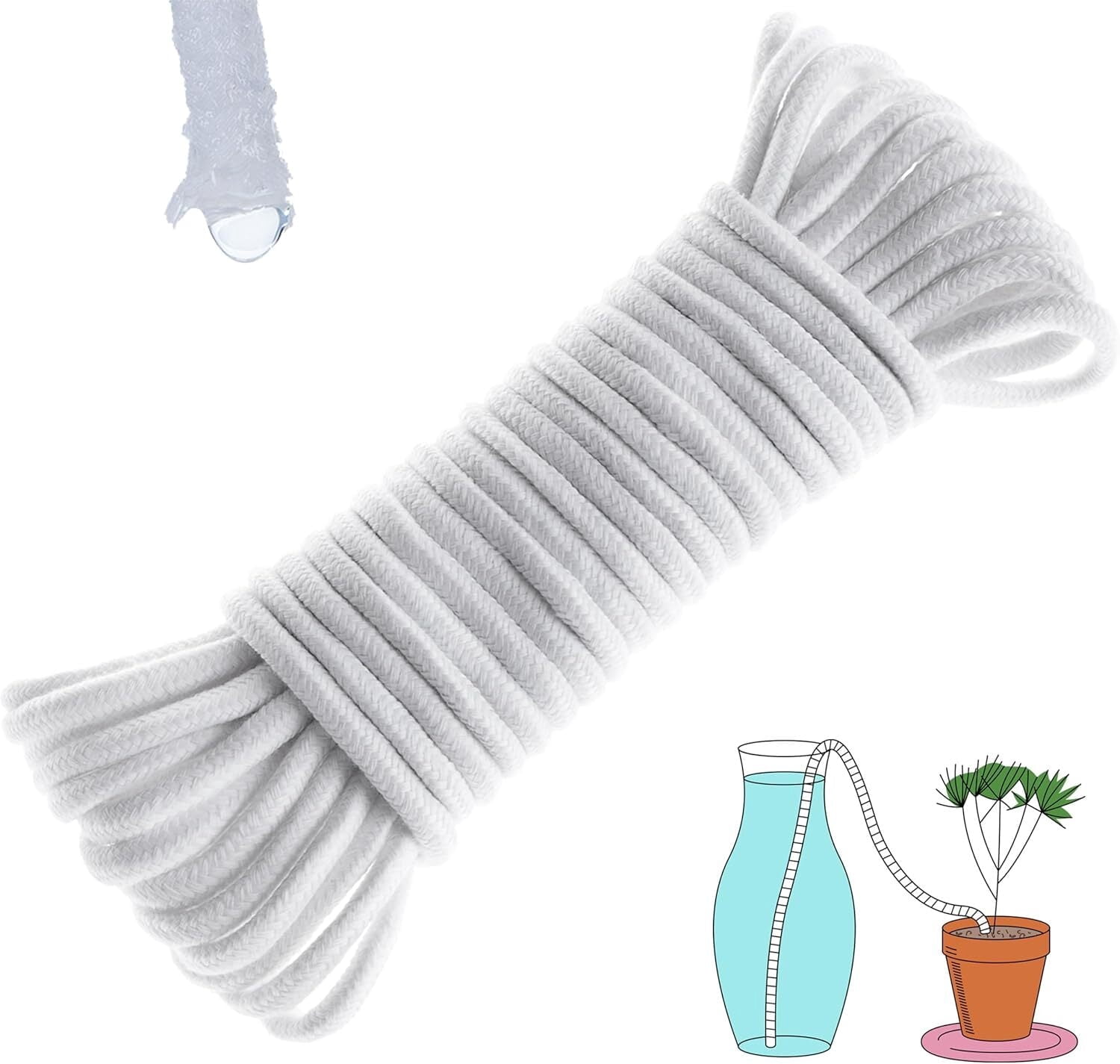 LQQBOX Self Watering Wick Cord,Wick Self Watering Rope Cotton String ...