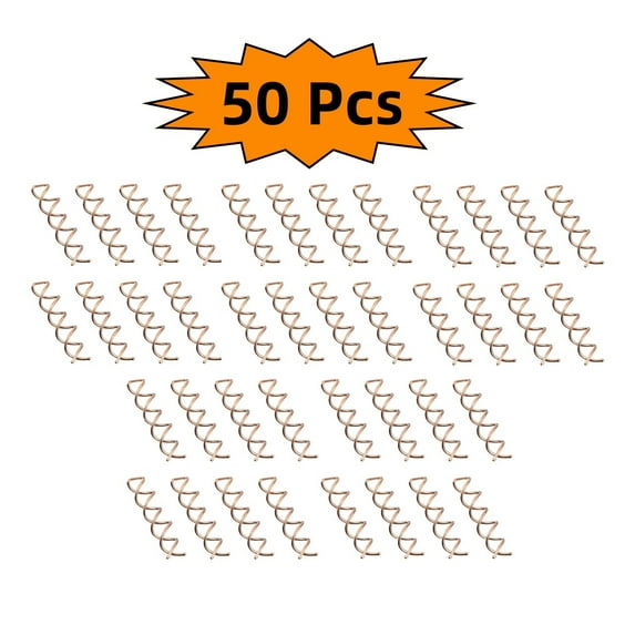 LQQBOX Spiral Bobby Pins - 50 Pieces Simple Styles Spiral Hair Pins, Rose-gold, 1.97" * 0.55", Hair Accessories for DIY Hairstyles, Women and Girls