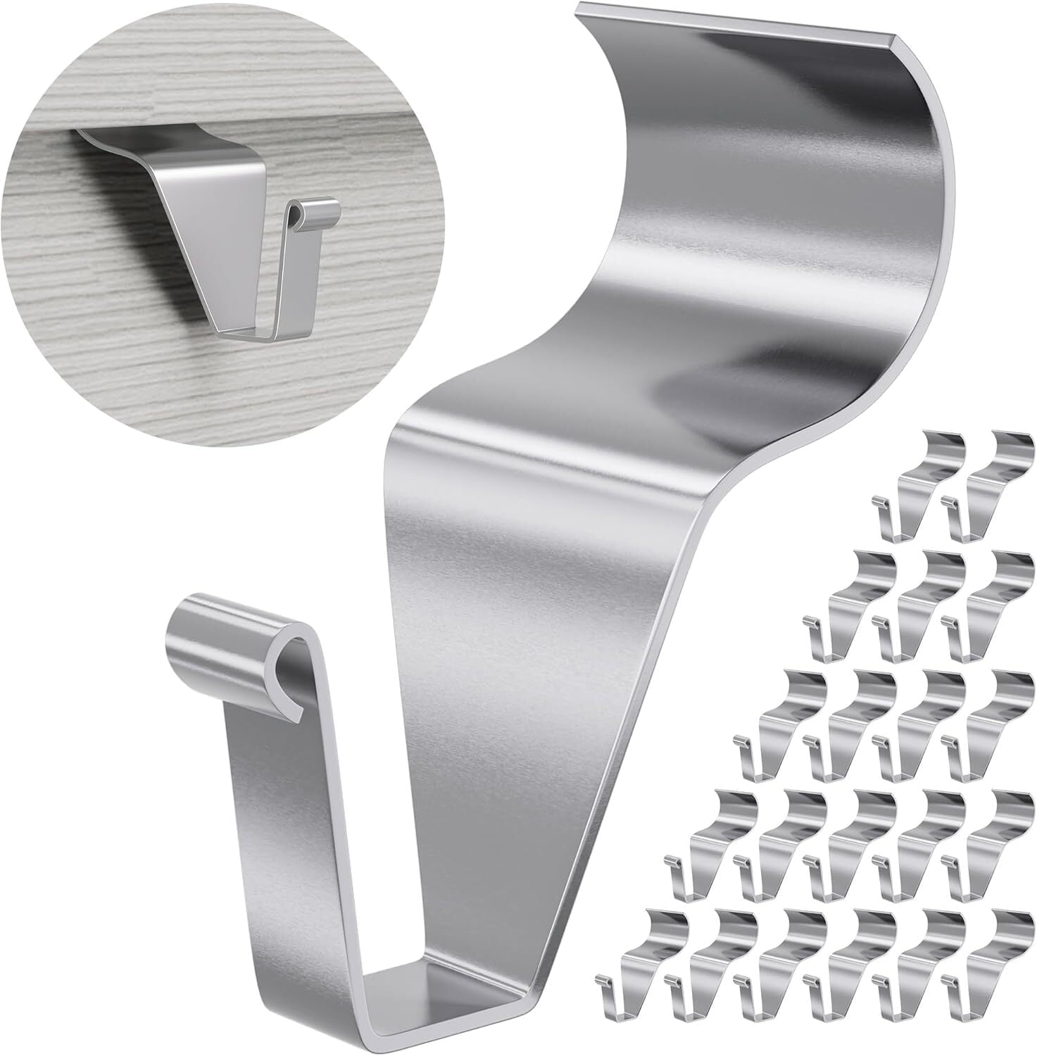 LQQBOX Vinyl Siding Hangers Hooks (20 PCS), Sturdy No Hole Siding Hooks for Hanging Outdoor, Siding Clips to Hang String Lights & Decorations, Garland Wreath Hanger